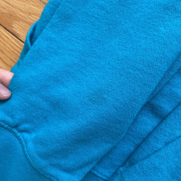 Roots turquoise/teal blue hooded zip sweater - Picture 6 of 8